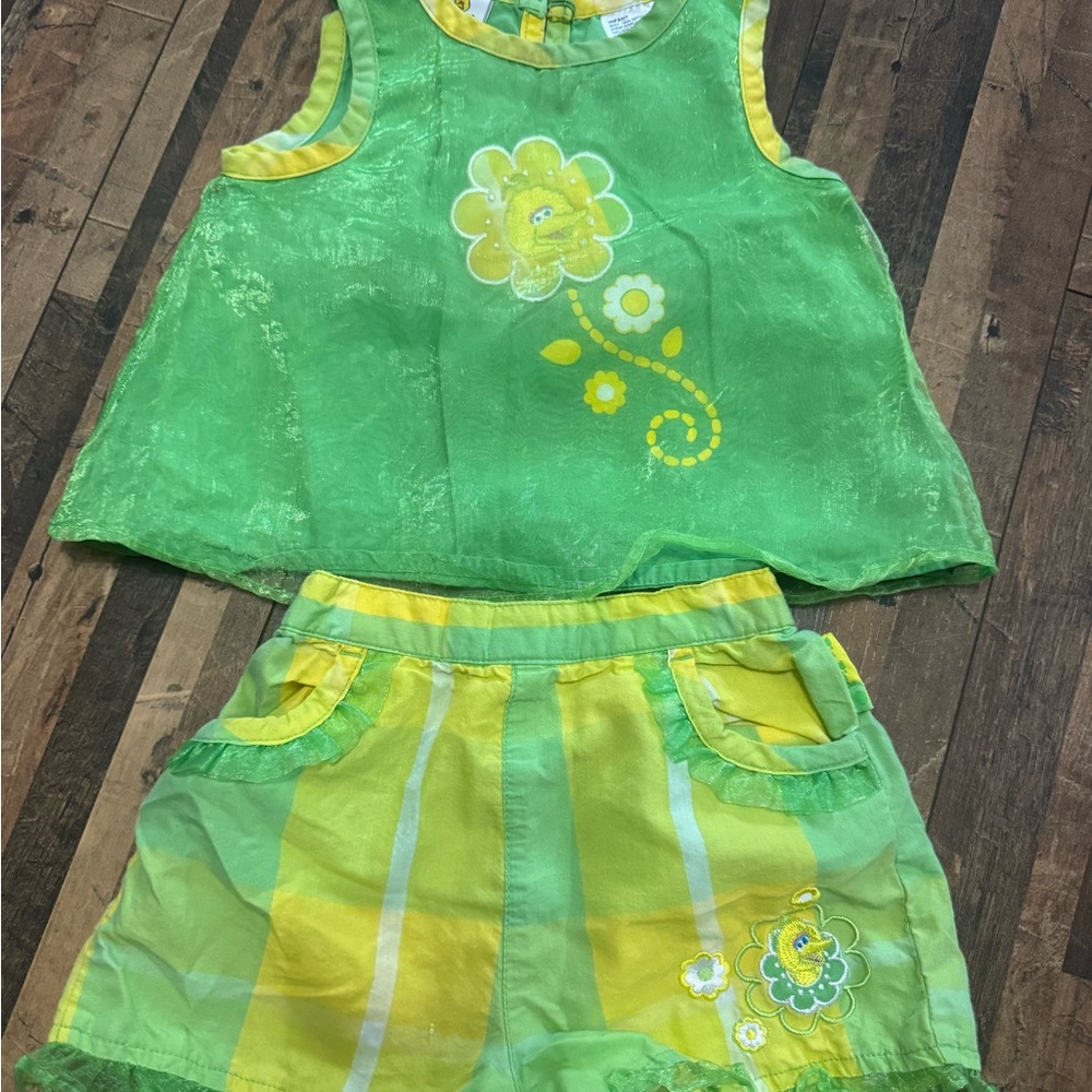 Sesame Street Green and Yellow Kids Matching Set
